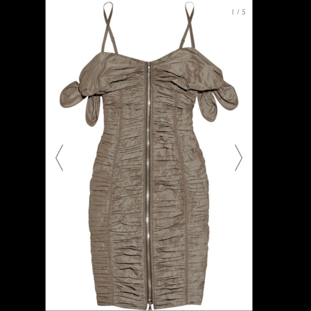 Carven ruched taffeta dress (new)